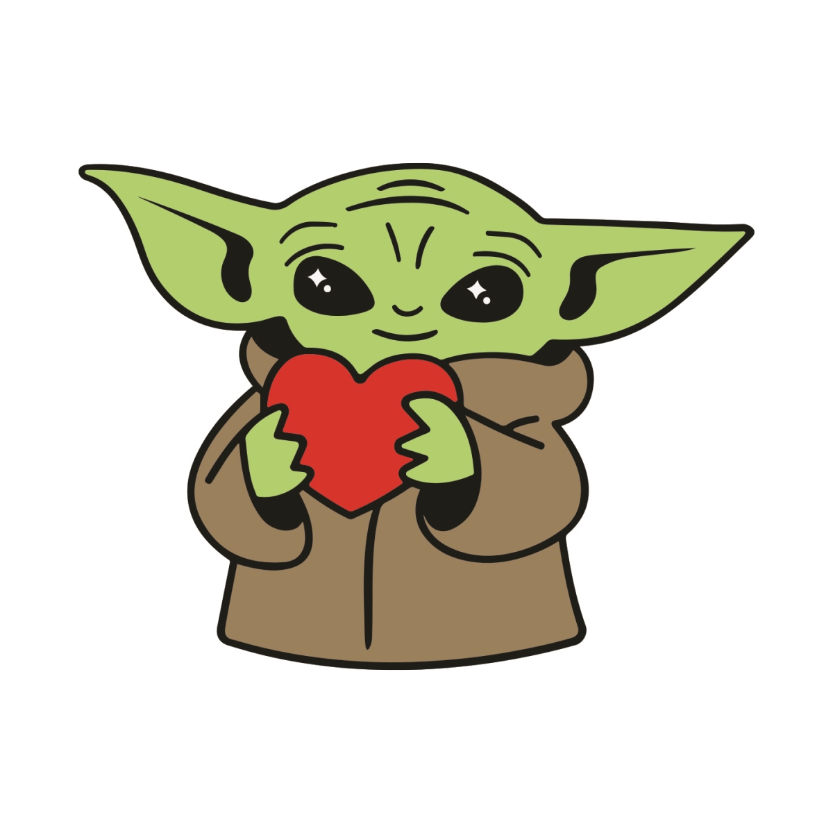 Baby Yoda Holds Heart Svg, Valentine Svg, Baby Yoda Svg, Hea Inspire