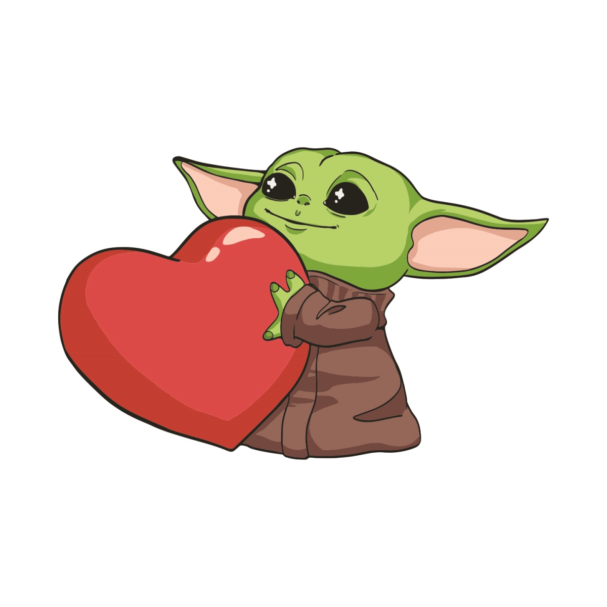 Baby Yoda Holds Heart Svg, Valentine Svg, Baby Yoda Svg, Hea Inspire