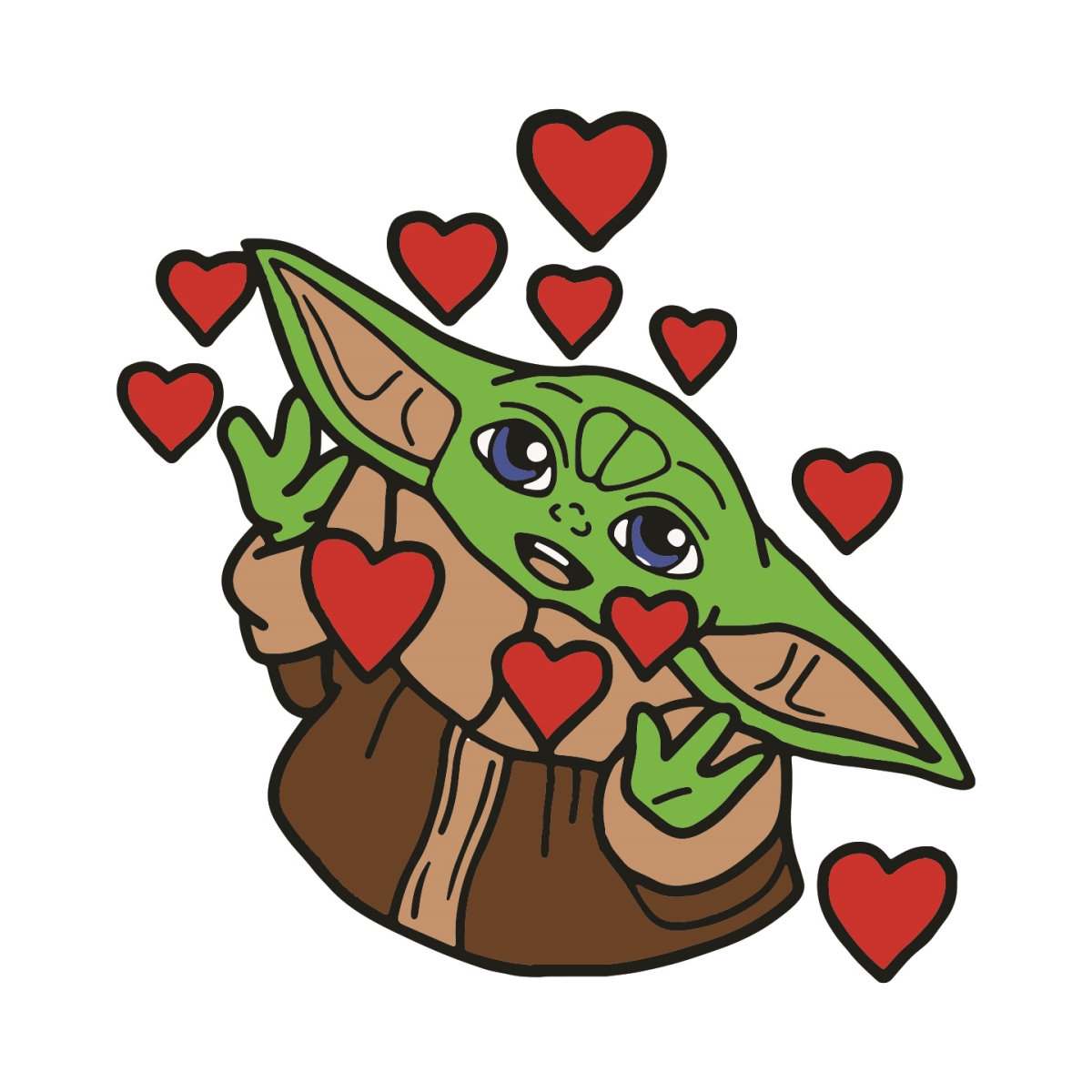 Valentine Baby Yoda Svg, Valentine Svg, Baby Yoda Svg, Baby Inspire