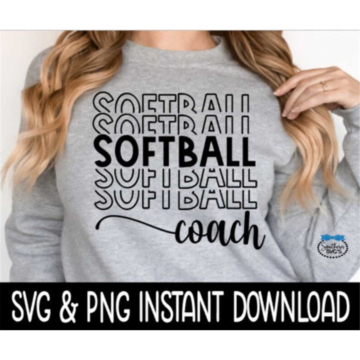 Softball Coach SVG, Softball Coach PNG, Instant Download, Cr Inspire