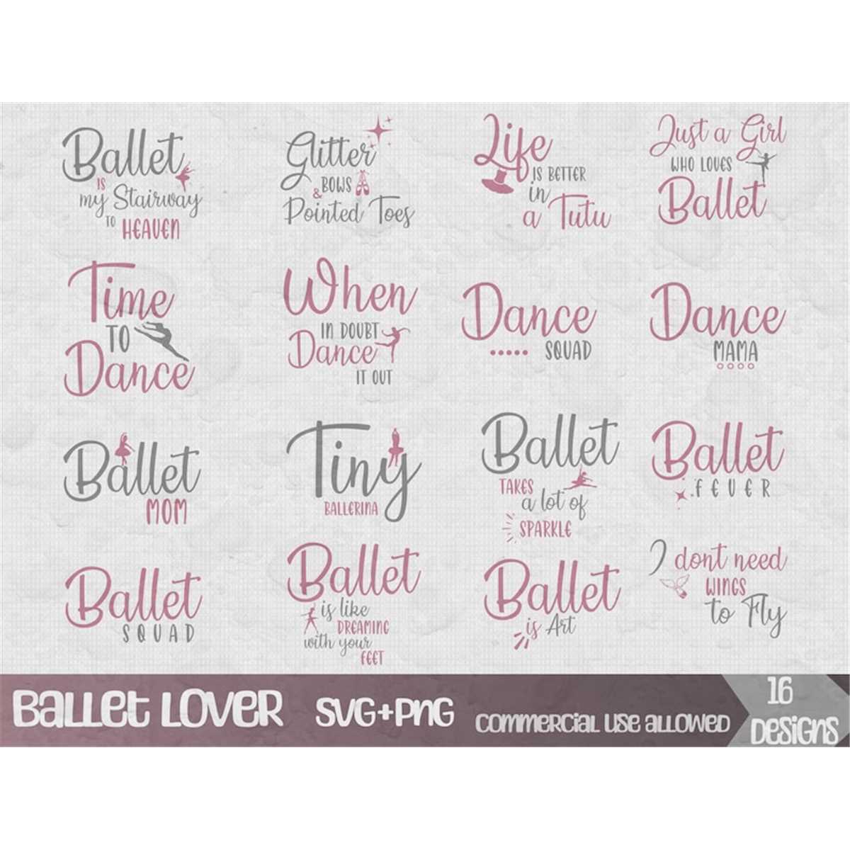 Ballet Quotes SVG Bundle | Svg Files for Cricut | Ballerina - Inspire ...