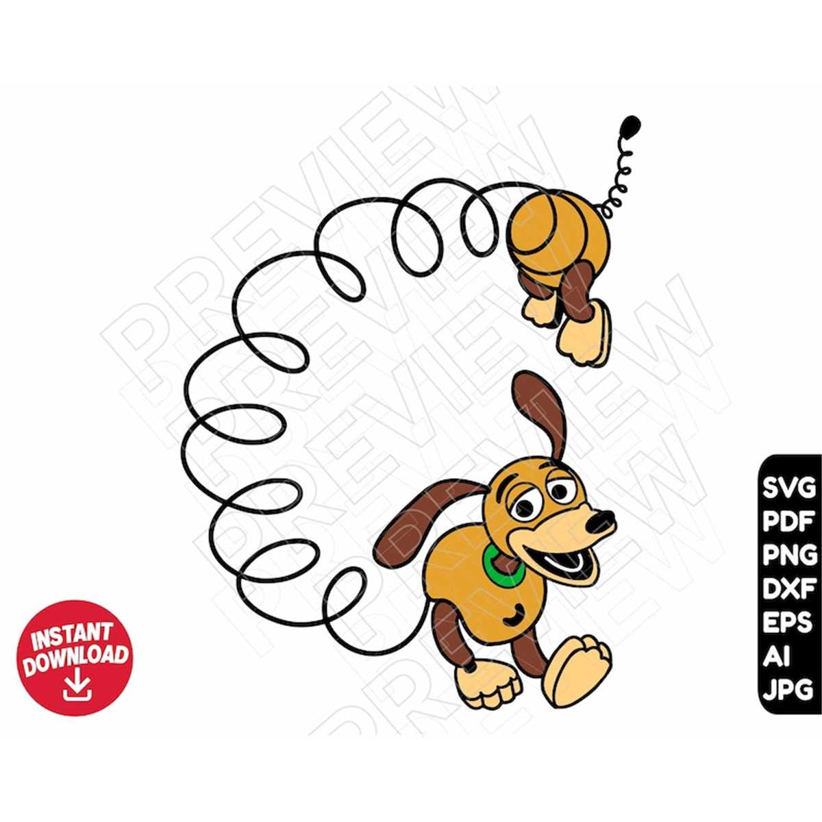 Toy Story SVG Slinky dog color , cut file layered by color - Inspire Uplift