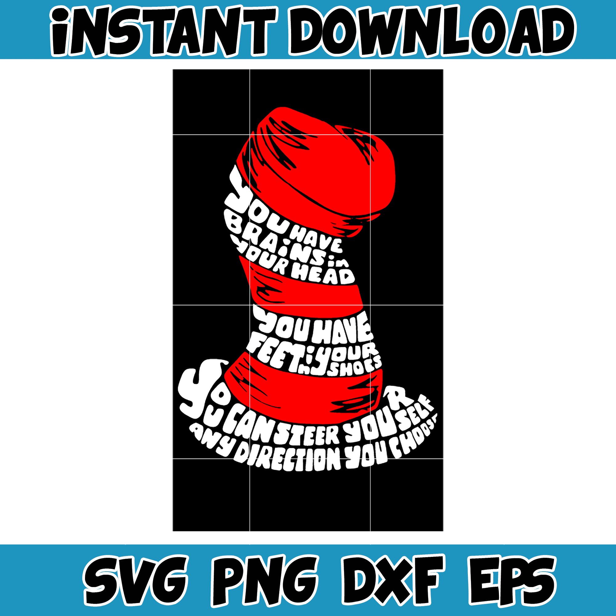 Dr Seuss Svg Layered Item, Dr. Seuss Quotes Cat In The Hat S - Inspire ...