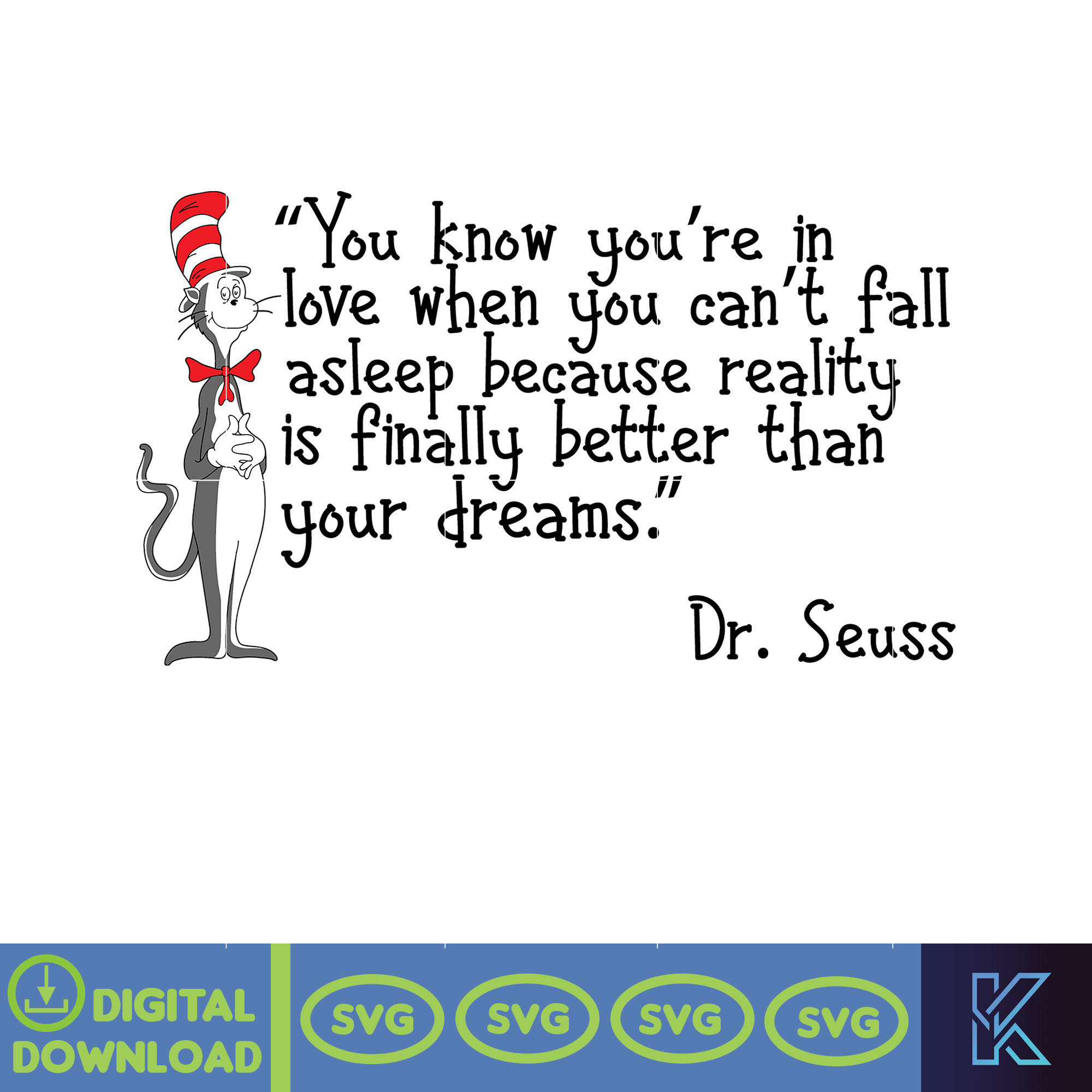 Dr Seuss Svg Layered Item, Dr. Seuss Quotes Cat In The Hat S | Inspire ...