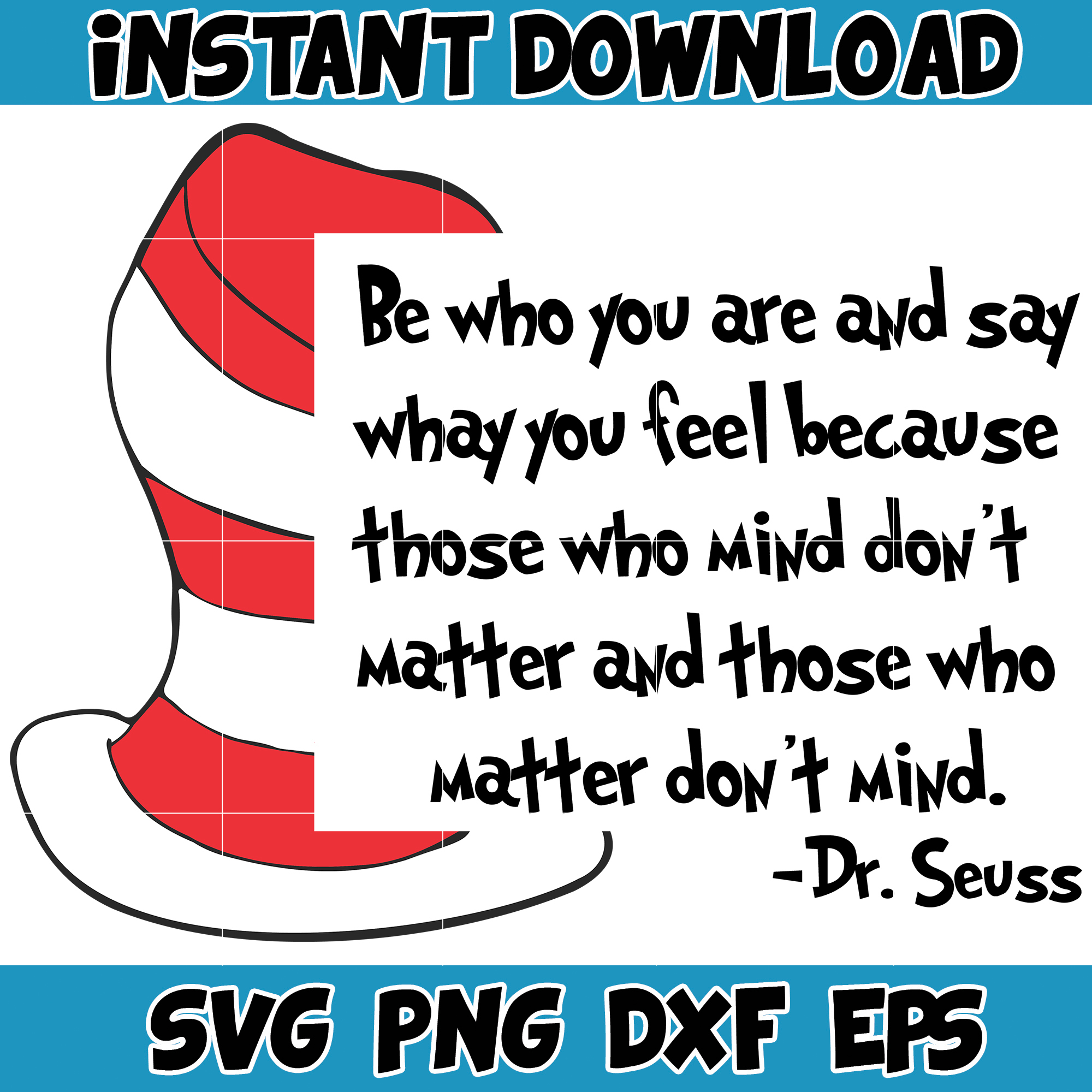 Dr Seuss Svg Layered Item, Dr. Seuss Quotes Cat In The Hat S - Inspire ...