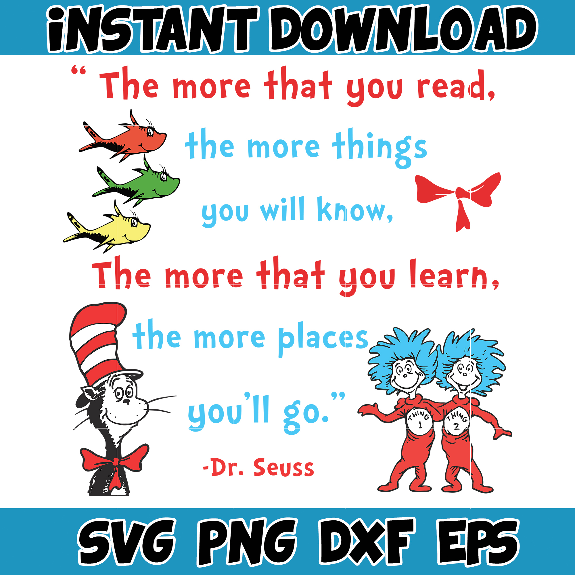 Dr Seuss Svg Layered Item, Dr. Seuss Quotes Cat In The Hat S - Inspire ...