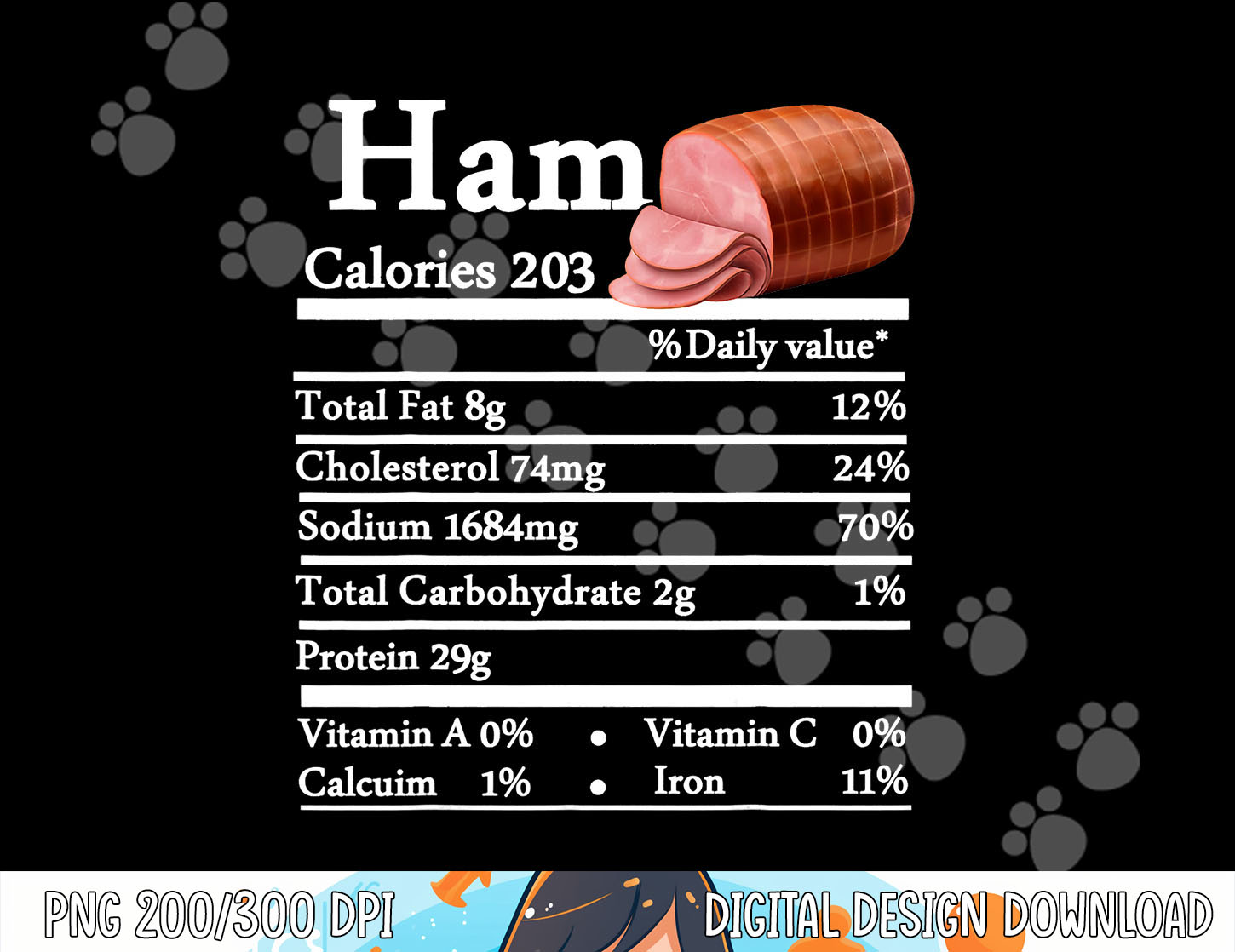 Ham Nutrition Facts Family Matching Christmas Costume Gift p Inspire