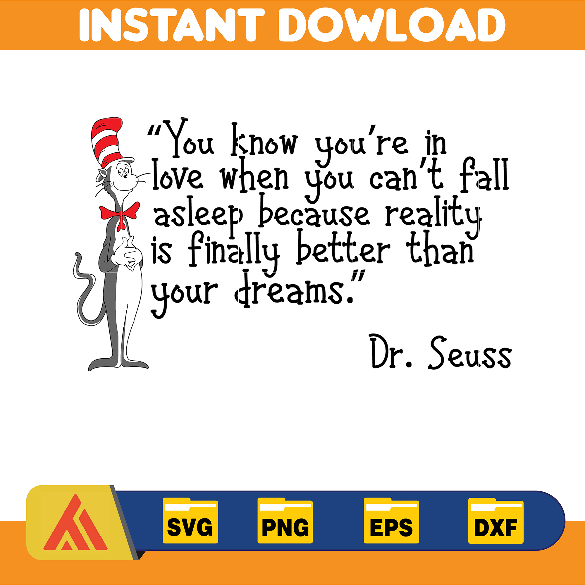 Dr Seuss Svg Layered Item, Dr. Seuss Quotes Cat In The Hat S - Inspire ...