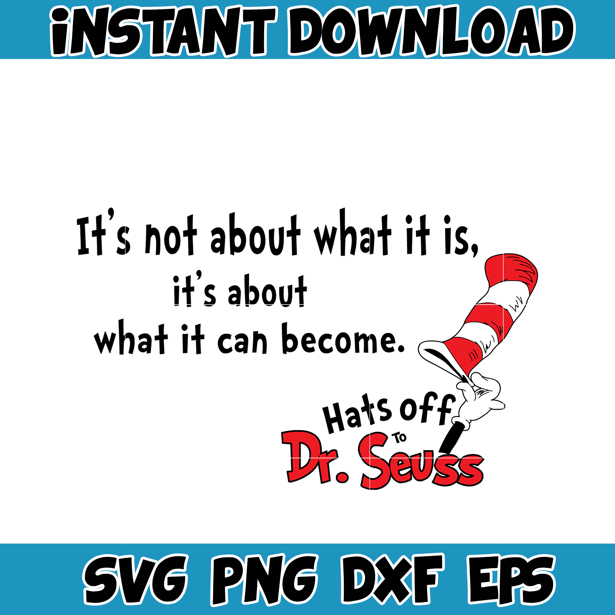Dr Seuss Svg Layered Item, Dr. Seuss Quotes Cat In The Hat S - Inspire ...