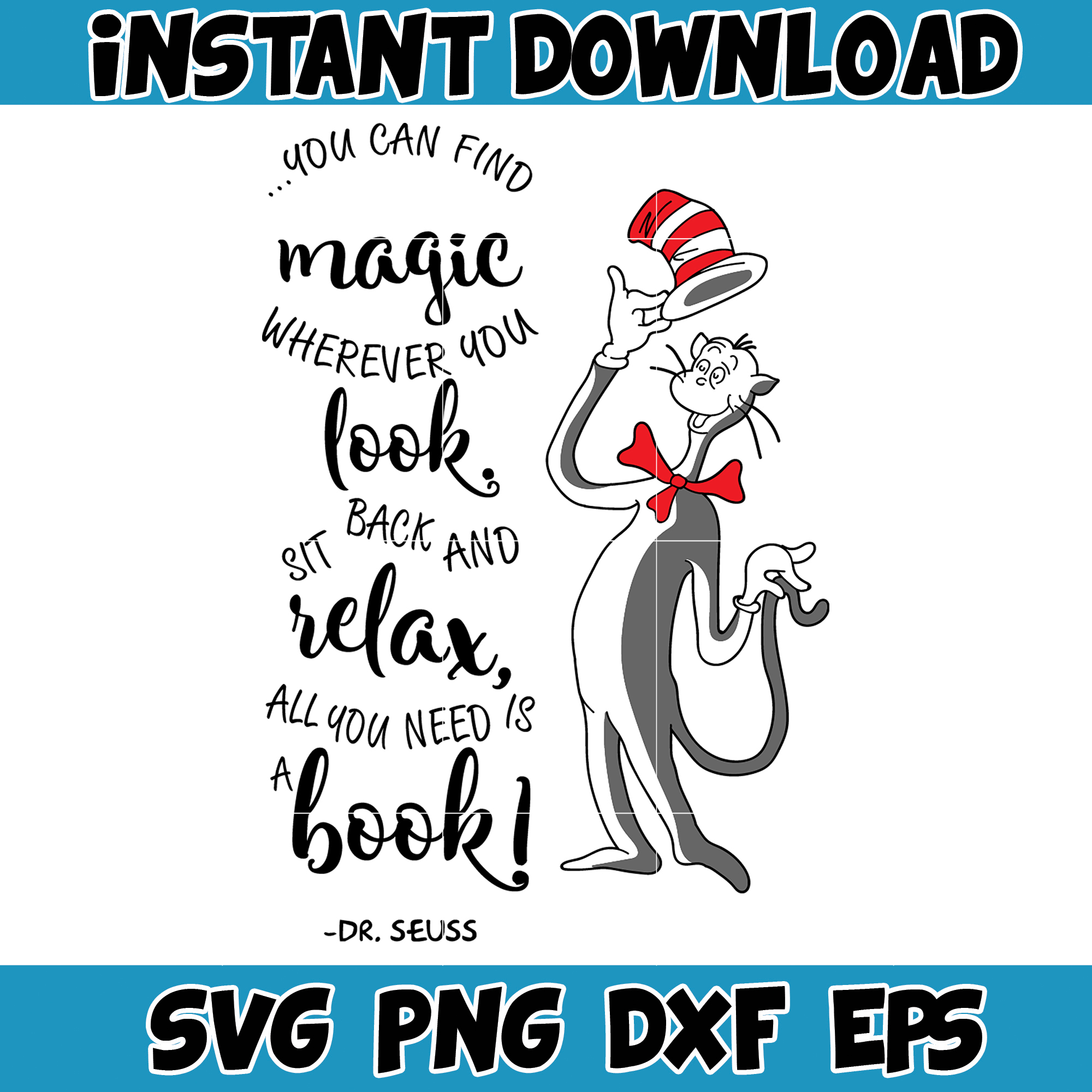 Dr Seuss Svg Layered Item, Dr. Seuss Quotes Cat In The Hat S - Inspire ...