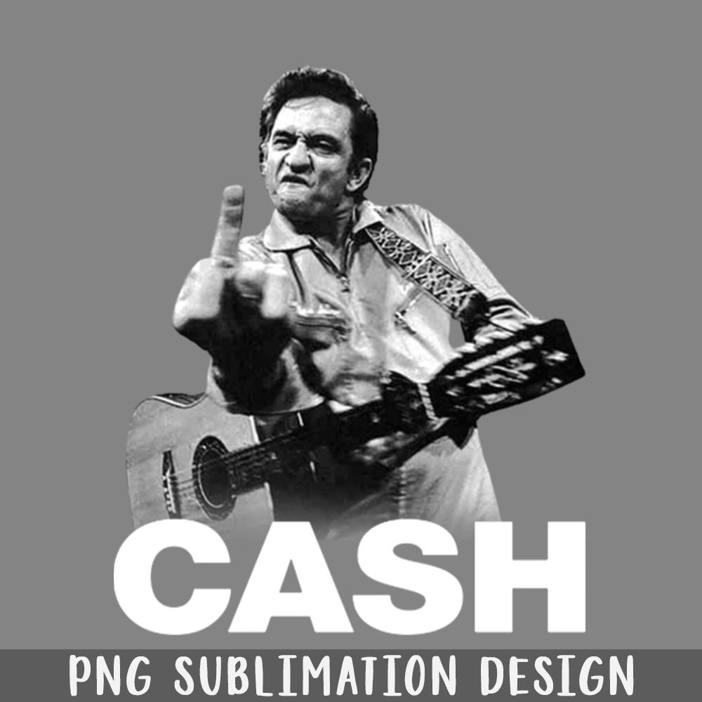 Cool Johnny Cash Vintage PNG Download | Inspire Uplift