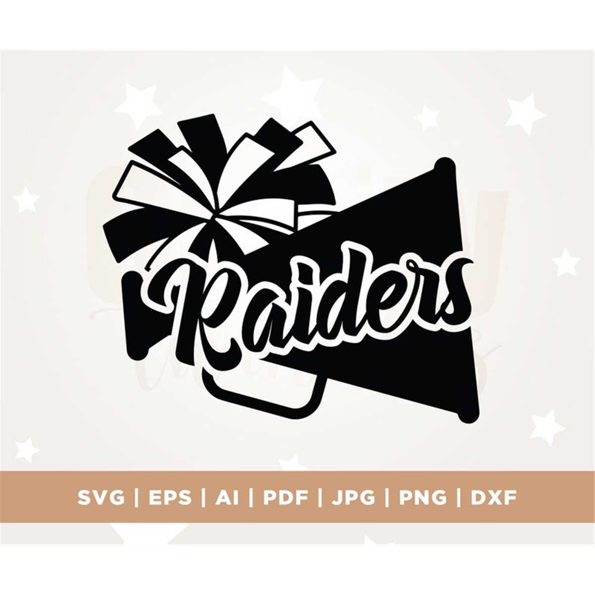 Cheerleader raiders svg, Cheer megaphone, Cricut Cut file, s Inspire