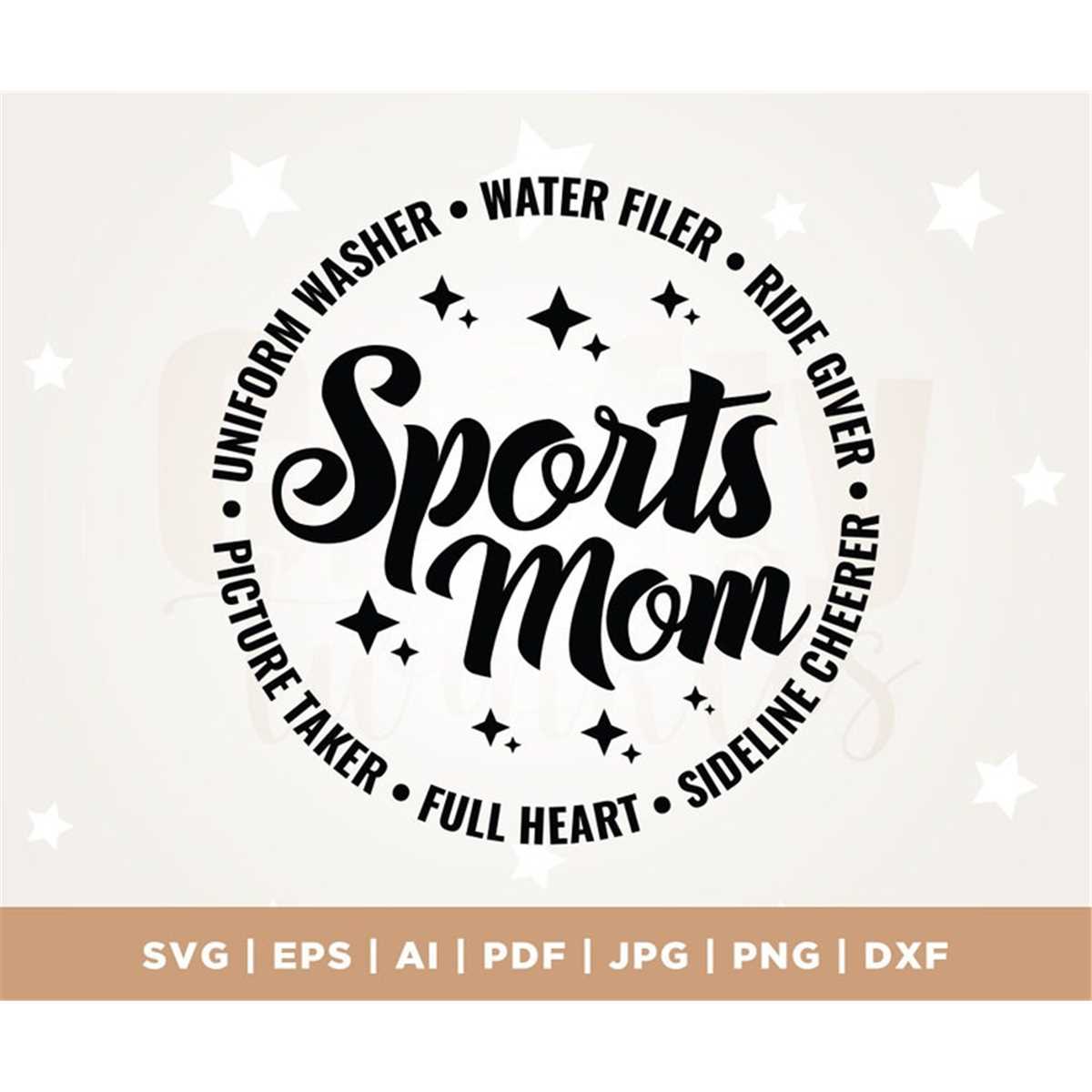 Soccer mom svg, football mom svg, baseball mom svg, volleyba - Inspire