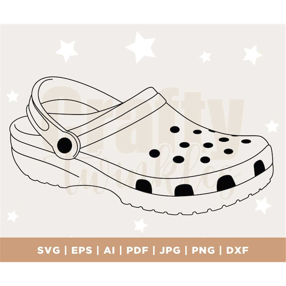 Croc Shoe Svg, Croc Shoe Png, Croc Shoe Clipart, Croc Shoe V - Inspire ...