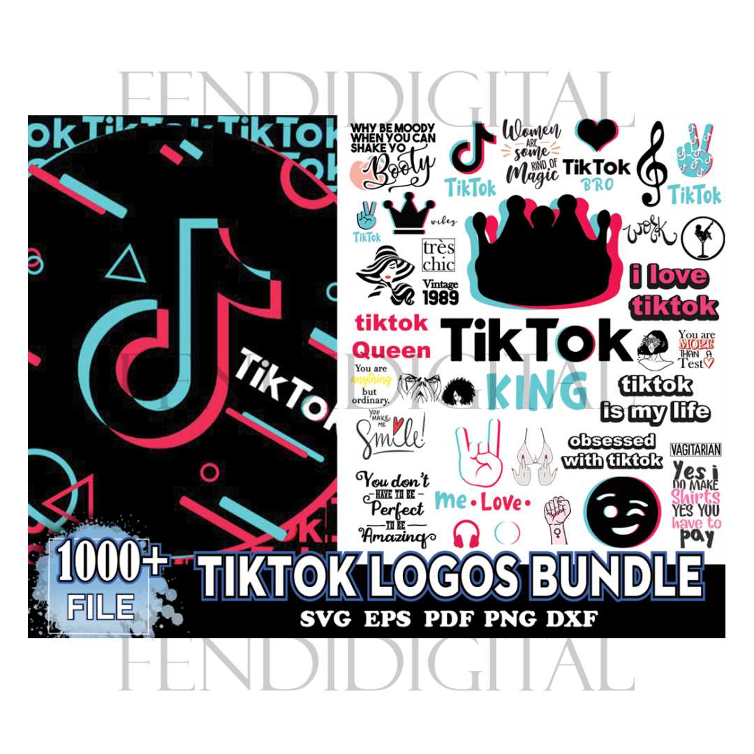 1000 Tik Tok Logo Bundle, Trending Svg, Tik Tok Svg - Inspire Uplift