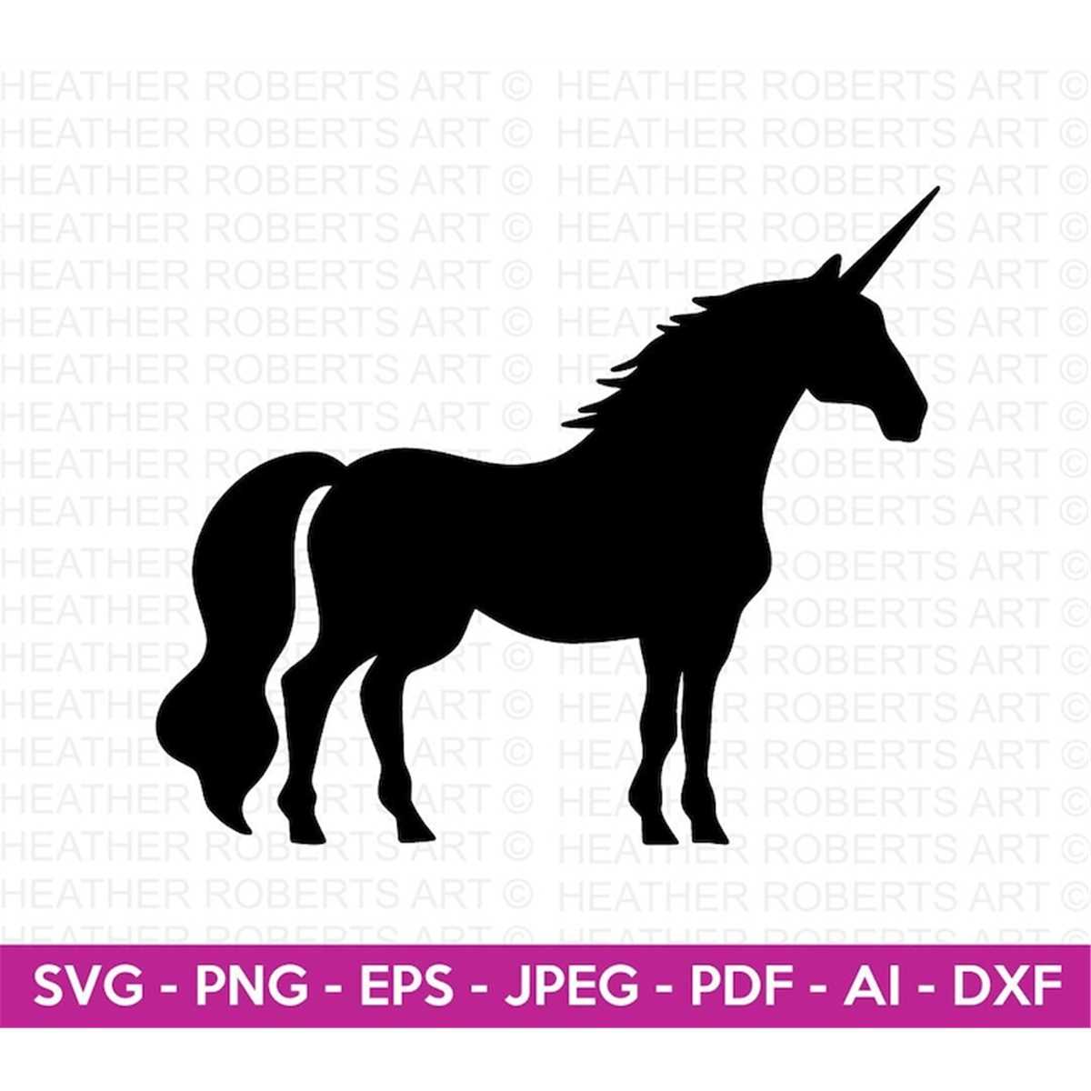 Unicorn Silhouette Clip Art