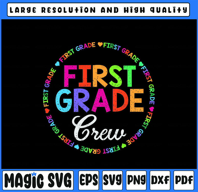 First Grade Crew First Grade Crew SVG, Back to School SVG, First Grade SVG, F | Inspire ...