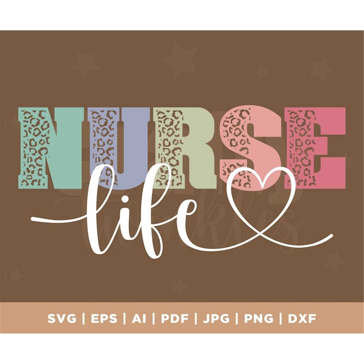 Nurse Life SVG, Half Leopard Nurse, Nursing Life, CNA svg, N Inspire