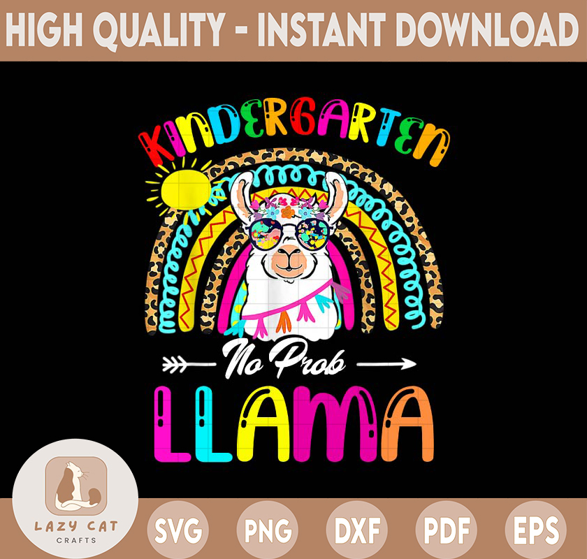 Pre-K No Prob-Llama Teacher Png, Kindergarten No Prob Llama - Inspire ...