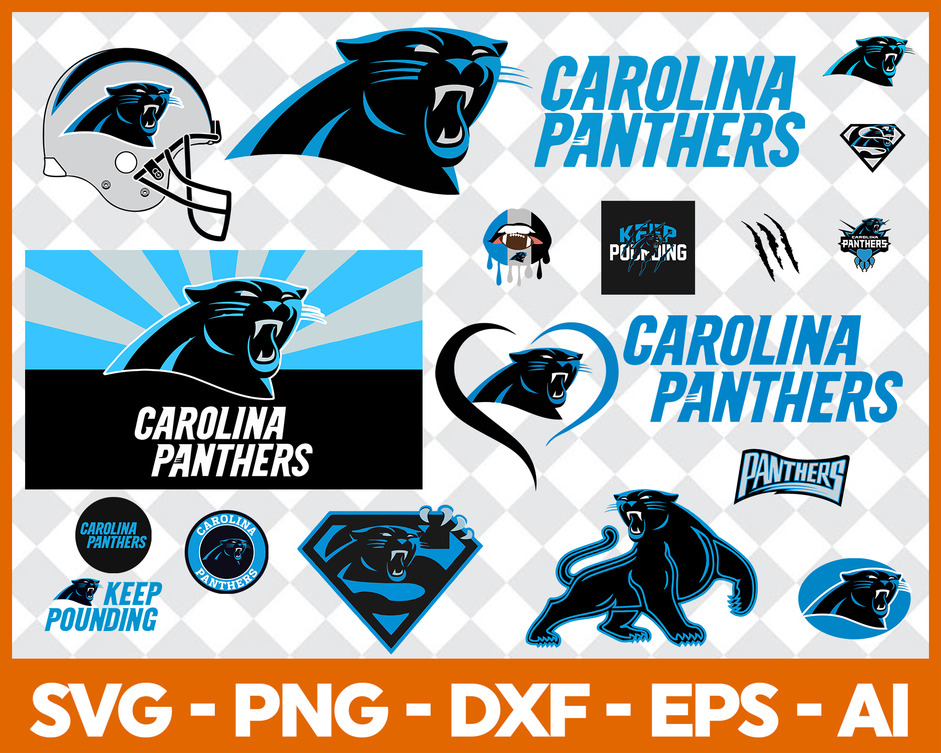 Carolina Panthers Svg , Football Team Svg, Cricut, Digital D | Inspire ...