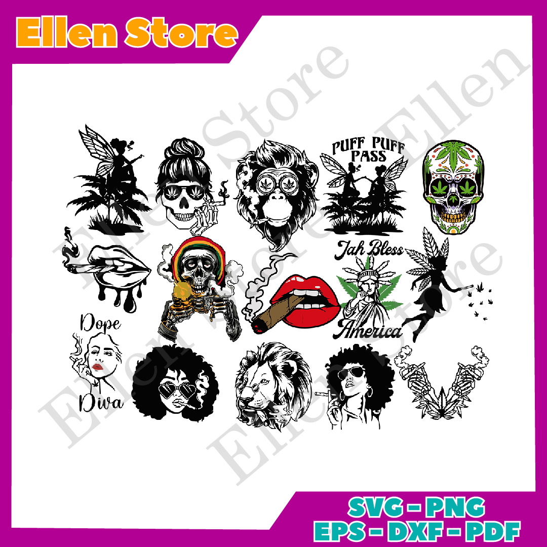 Cannabis Bundle Svg Bundle Weed Svg Cannabis Svg Marijuan Inspire