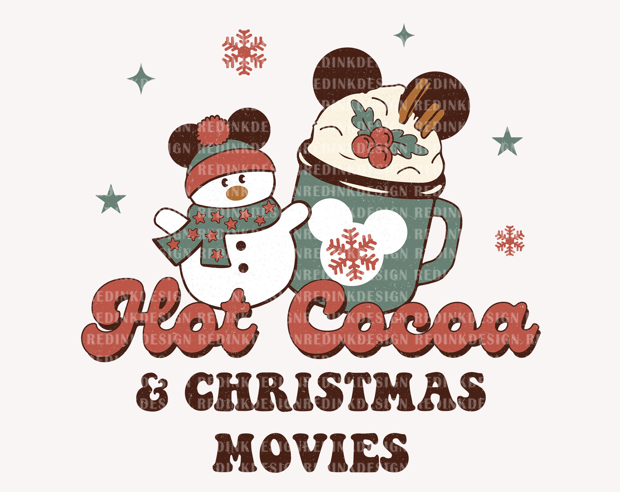 Hot Cocoa & Christmas Movies Png, Mouse Cocoa Png, Family Va Inspire