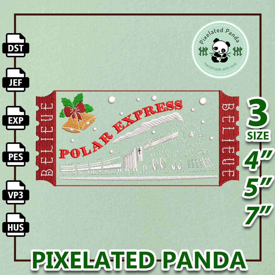 Christmas Embroidery Designs, The Polar Express Embroidery, Inspire Uplift