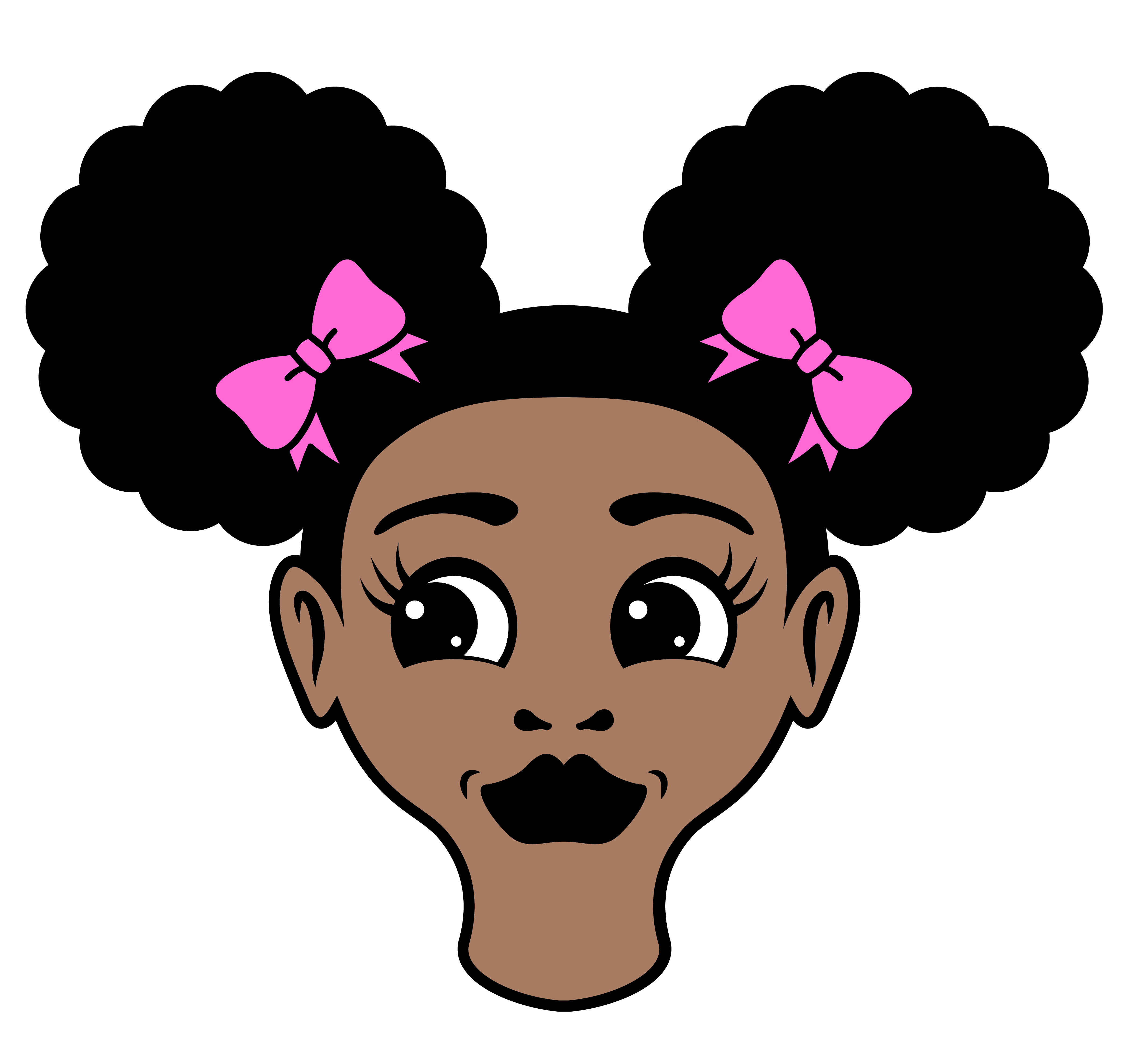 Bandana Girl Svg, Peekaboo Girl Svg, Afro Puff Svg, Summer G Inspire