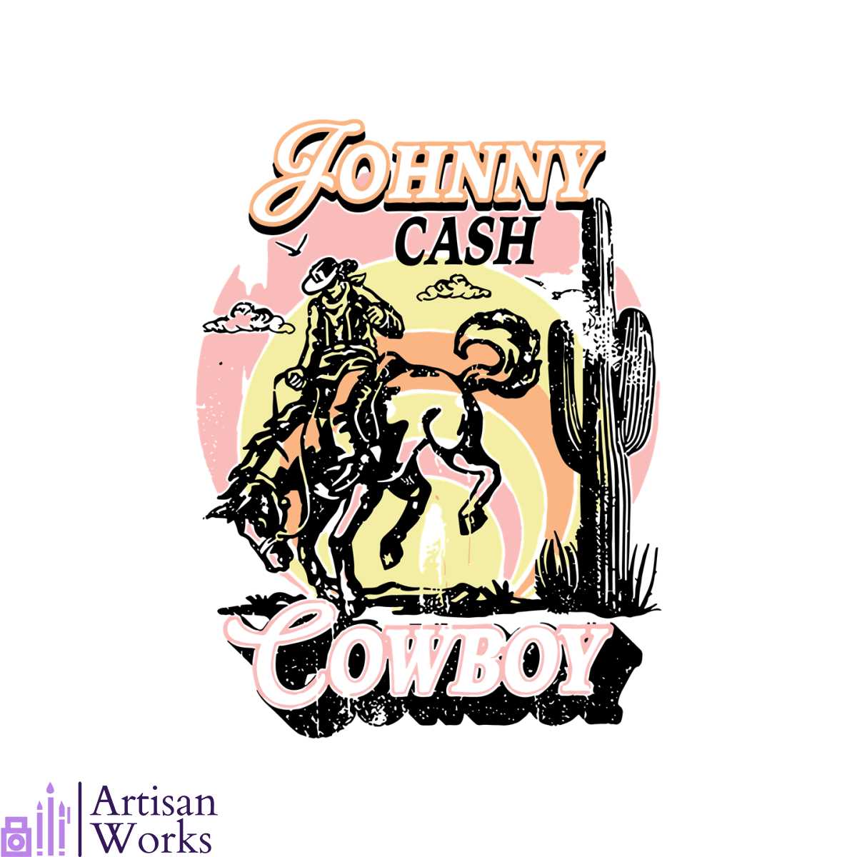 Johnny Cash Cowboy Western Country Music SVG Cricut File - Inspire Uplift
