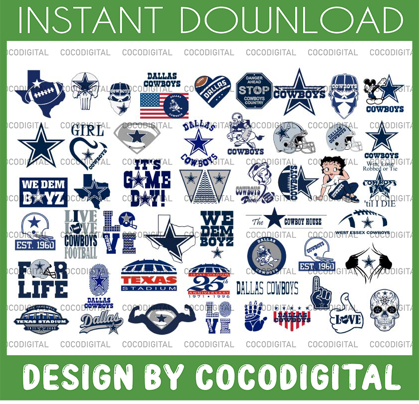 50 Files Dallas Cowboys Svg Bundle, Dallas Svg, Cowboys svg, | Inspire ...
