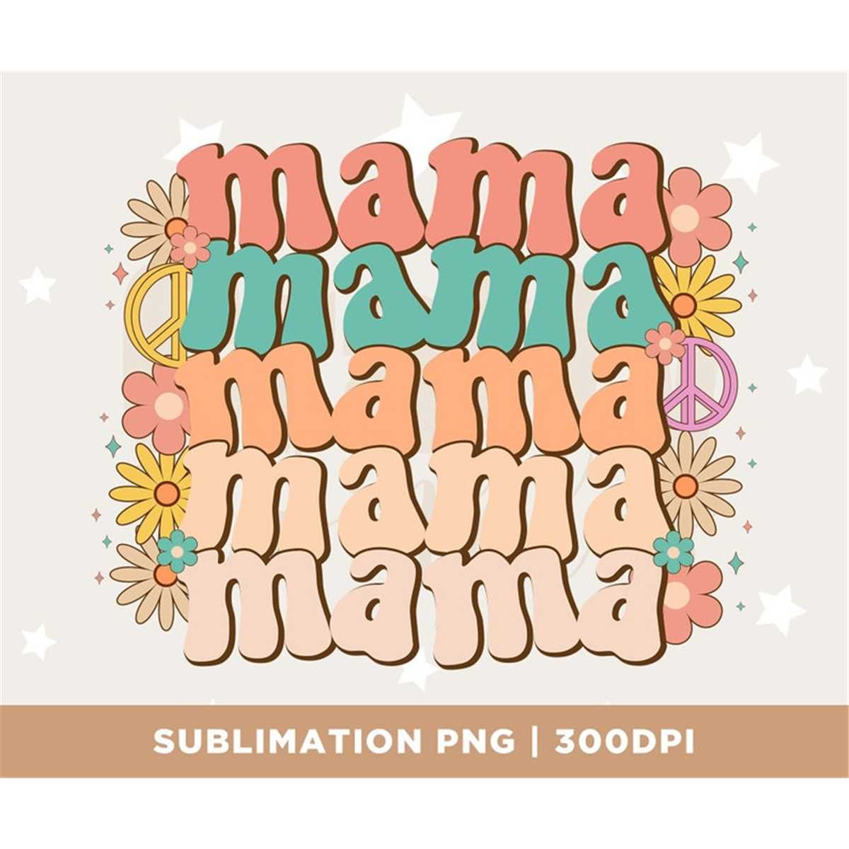 Floral Mama PNG-Sublimation Design Download-Mama sublimation - Inspire