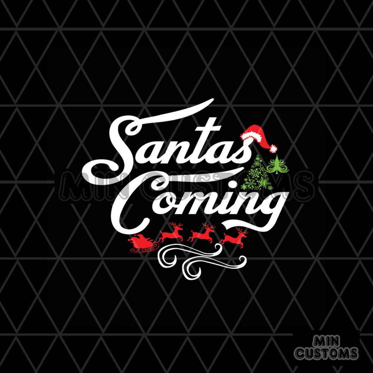 Santas Coming Sleigh Svg, Christmas Svg, Santas Coming Svg - Inspire Uplift