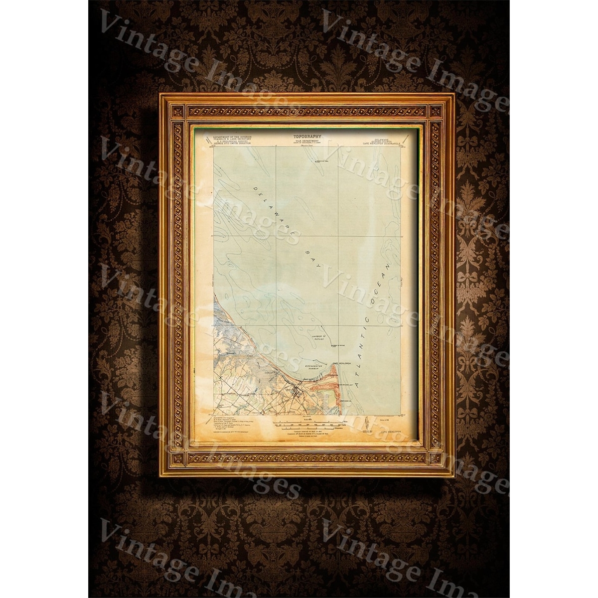 Cape Henlopen Chart map Delaware Bay Chart 1918 Delaware Ba Inspire