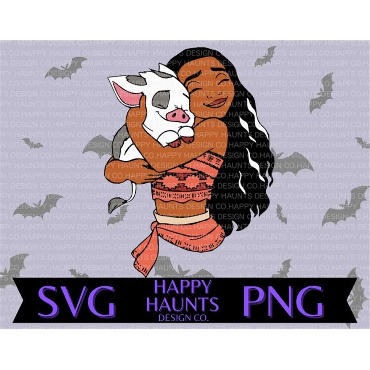 Moana and pua SVG, easy cut file for Cricut, Layered by colo | Inspire Uplift