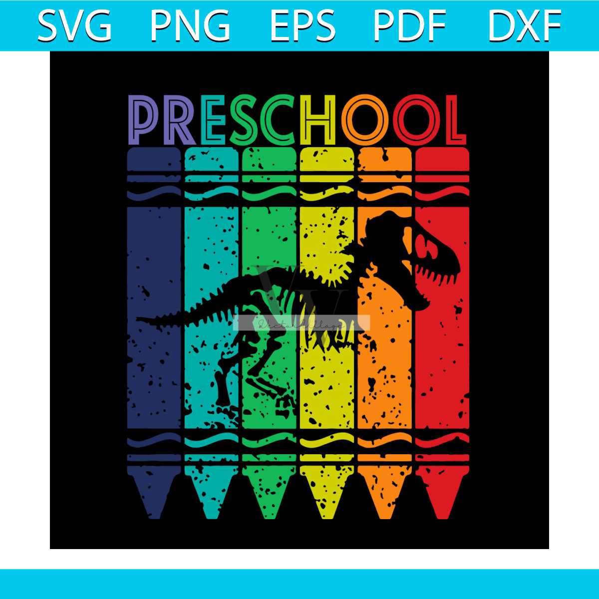 Back To School Shirt Svg Preschool Crayon Dinosaur Silhouett | Inspire ...