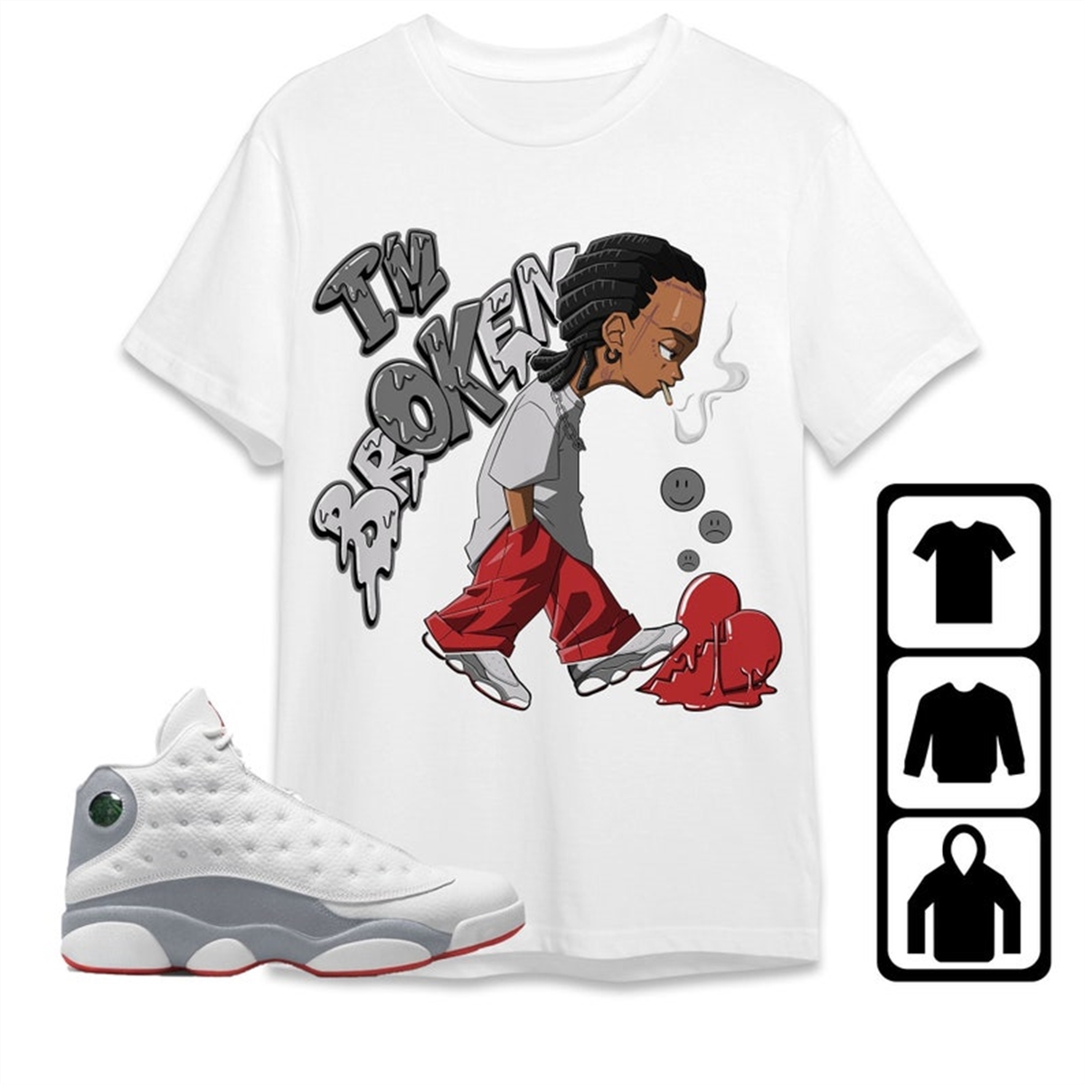 AJ 13 Wolf Grey Unisex T-Shirt, Tee, Sweatshirt, Hoodie, Im