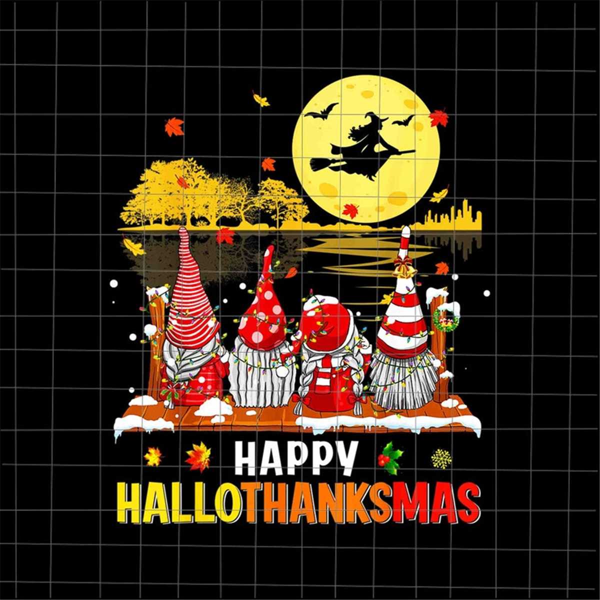 Happy Hallothanksmas Gnomes Png, Gnomes Halloween Png, Gnome - Inspire