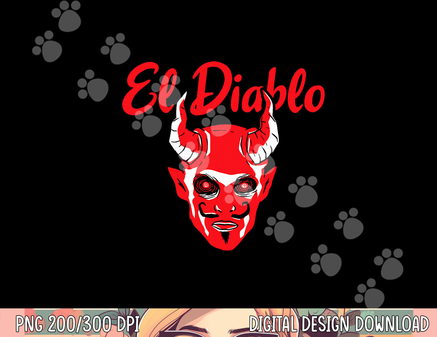 El Diablo Spanish Devil With Wings Spooky Halloween Lucifer Inspire