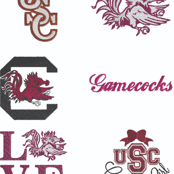 University of South Carolina embroidery designs Inspire Uplift