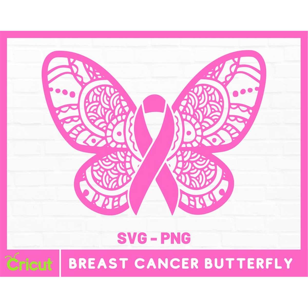 Breast Cancer Butterfly Svg, Breast Cancer Svg, Cancer Aware - Inspire
