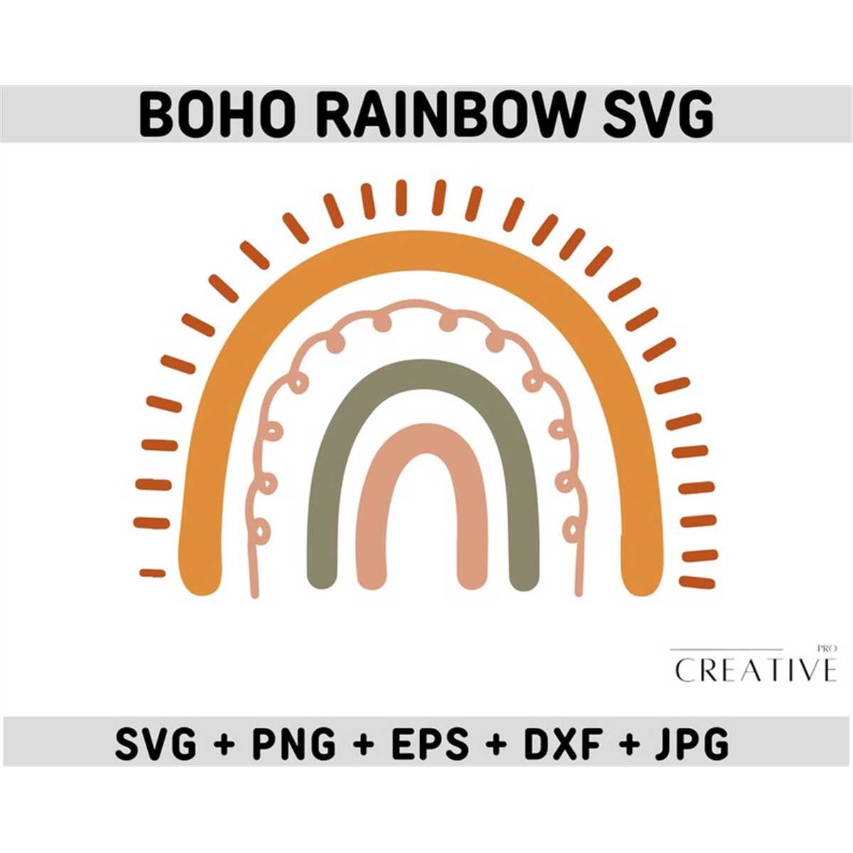 Boho rainbow svg, rainbow bundle svg for cricut, cute rainbo - Inspire ...