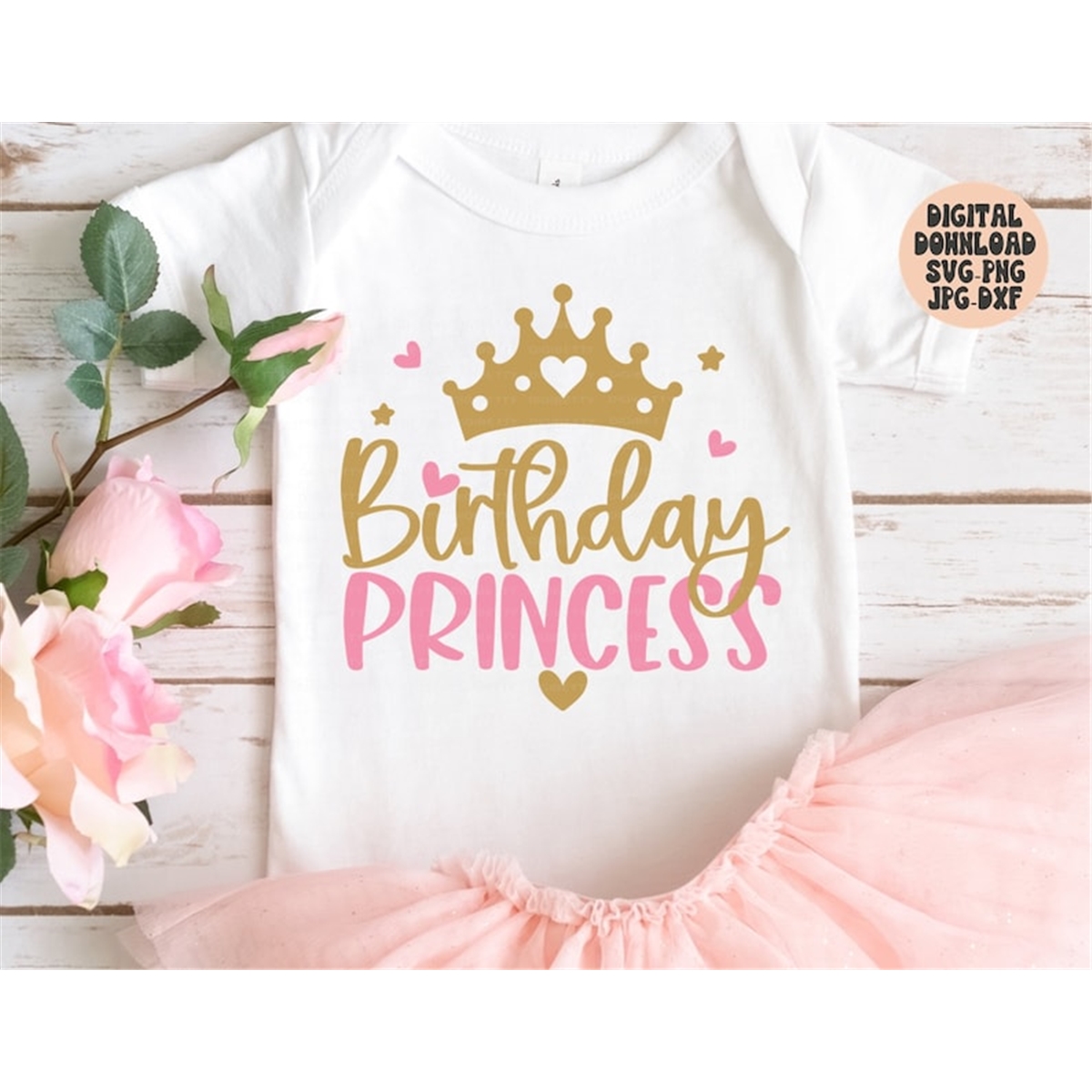 Birthday Princess Svg Png Jpg Dxf, Birthday Princess Svg, Bi - Inspire