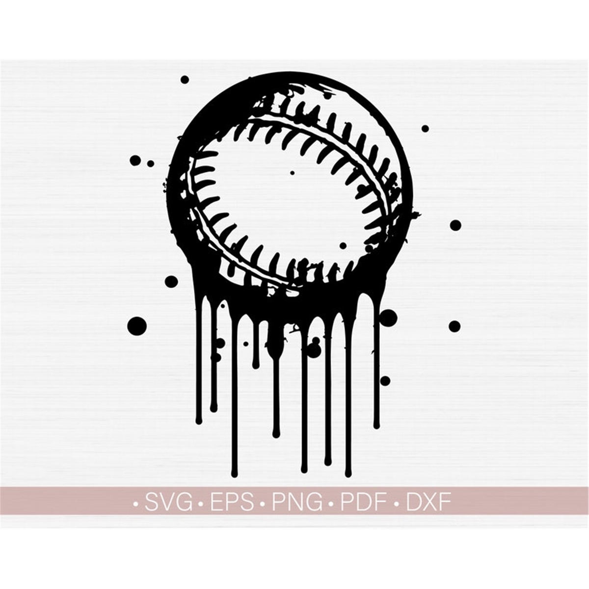 Dripping Baseball Svg Png, Baseball Ball Svg, Softball Svg, Inspire