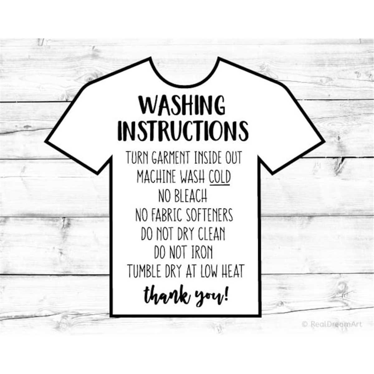 Washing Instructions Svg Care Instructions Card Svg Shirt Ca Inspire