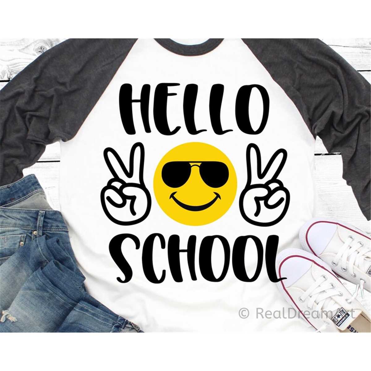 Hello School Smile Svg, First Day of School, Back to School | Inspire ...