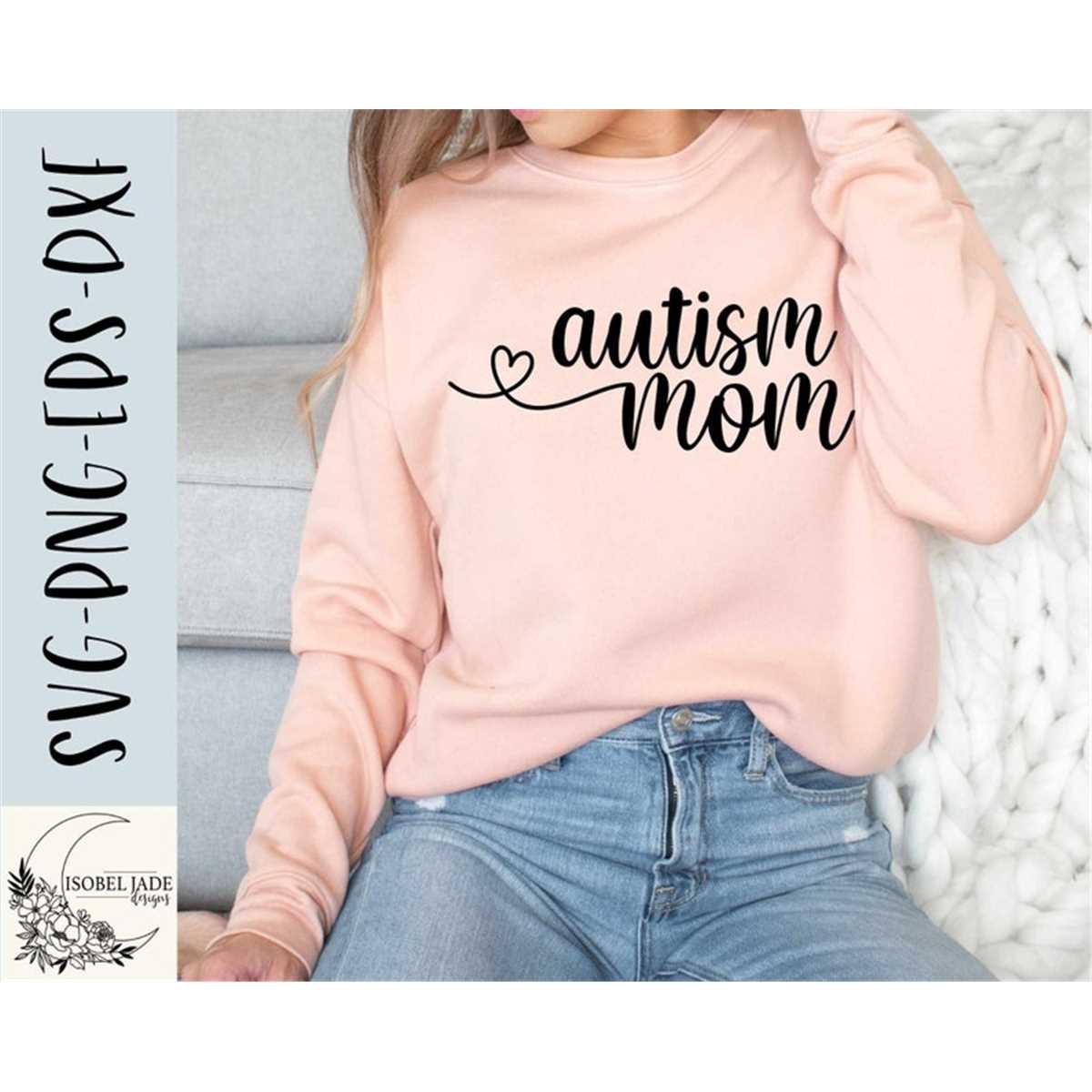 Autism Mom svg, Autism Mom heart svg, Flowers svg, Motherhoo - Inspire