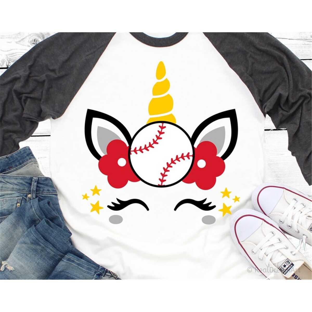 Baseball Unicorn Svg, Baseball Svg, Unicorn Face Svg, Girl B Inspire
