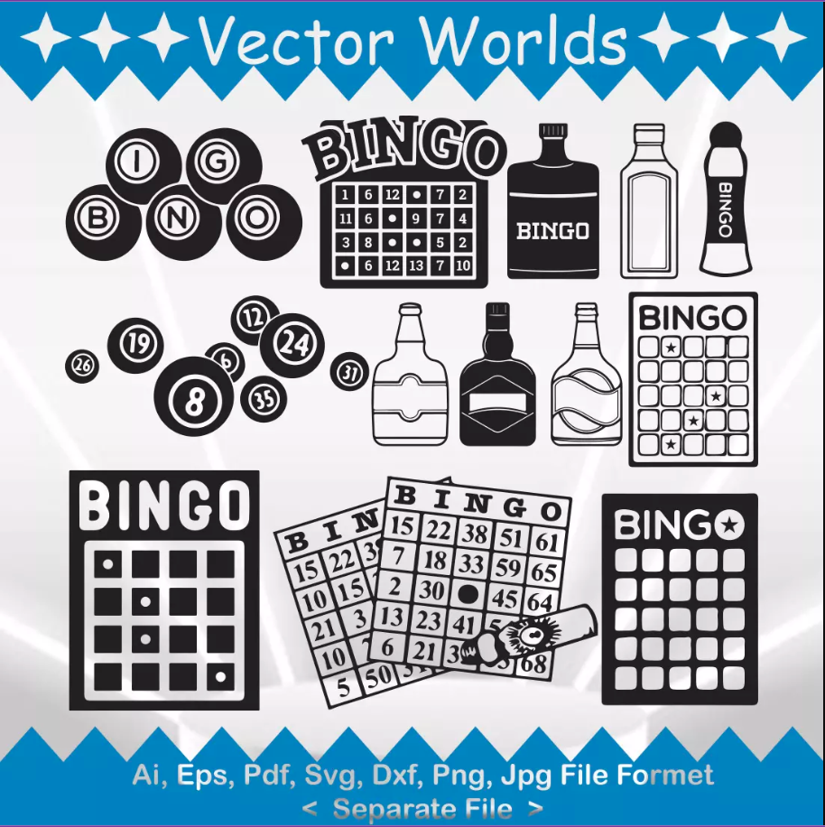 Bingo svg, Bingos svg, Bingo, Sports, SVG, ai, pdf, eps, svg - Inspire
