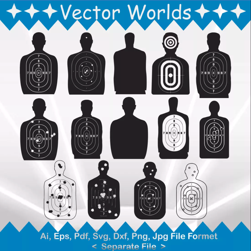 Bullet Target svg, Bullet Targets svg, Bullet, Target, SVG, Inspire
