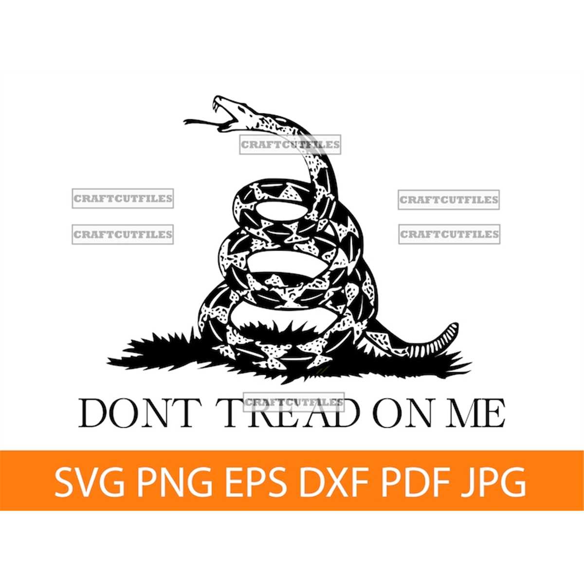 Don't Tread on Me SVG PNG DXF | Inspire Uplift